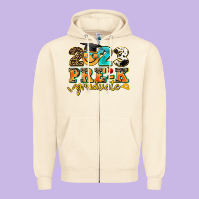 2023 Pre K Graduate Zipper Hoodie Designed By Adodesignshop