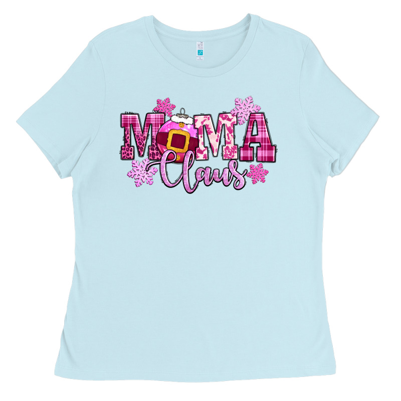 Mama Claus Pink Christmas Ladies Tee by CowGirlArtShop | Teevron
