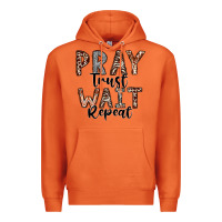 Carrot Pray Trust Wait Repeat Premium Hoodie - CowhideDigitalArt