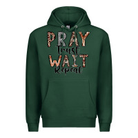 Sports Green Pray Trust Wait Repeat Premium Hoodie - CowhideDigitalArt