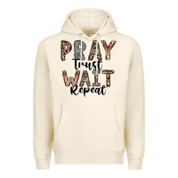 Tofu Pray Trust Wait Repeat Premium Hoodie - CowhideDigitalArt
