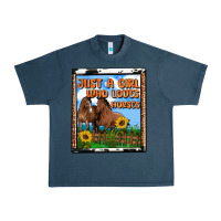 Midnight Navy western just a girl who loves horses Urban Heavy Tee - OliviaCreatesArt