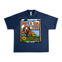 Navy western just a girl who loves horses Urban Heavy Tee - OliviaCreatesArt