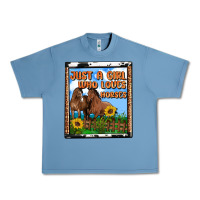 Pebble Blue western just a girl who loves horses Urban Heavy Tee - OliviaCreatesArt