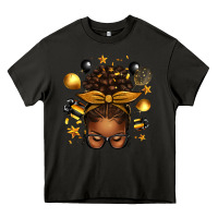 Asphalt new year's eve afro messy bun Heavy Core Tee - texasbilliewilder