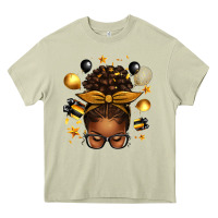 Mossy new year's eve afro messy bun Heavy Core Tee - texasbilliewilder