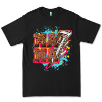 Black Mama Football lightning bolt Premium Tee - HowdyJamesFarm