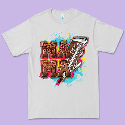 Mama Football Lightning Bolt Premium Tee Designed By Howdyjamesfarm