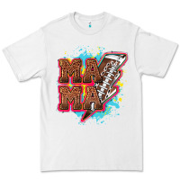 White Mama Football lightning bolt Premium Tee - HowdyJamesFarm
