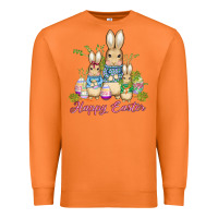 Carrot easter bunny family wıth carrots and eggs Premium Sweatshirt - AdoDesignShop