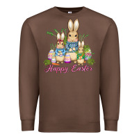 Chestnut easter bunny family wıth carrots and eggs Premium Sweatshirt - AdoDesignShop