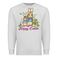 Dove Grey easter bunny family wıth carrots and eggs Premium Sweatshirt - AdoDesignShop
