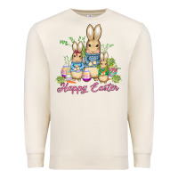 Sandshell easter bunny family wıth carrots and eggs Premium Sweatshirt - AdoDesignShop