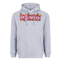 Heather Grey donut with donut and hearts Heavyweight Hoodie - AdoDesignShop