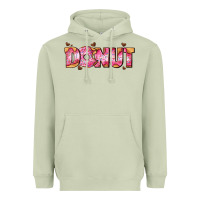 Matcha donut with donut and hearts Heavyweight Hoodie - AdoDesignShop