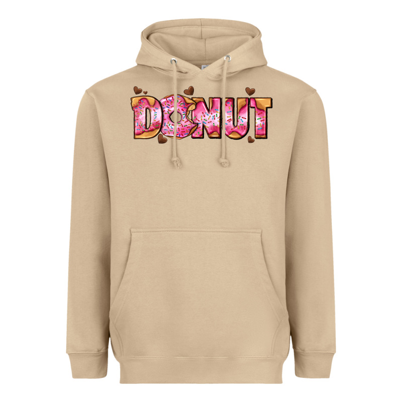 Donut With Donut And Hearts Heavyweight Hoodie by AdoDesignShop | Teevron