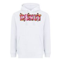 White donut with donut and hearts Heavyweight Hoodie - AdoDesignShop