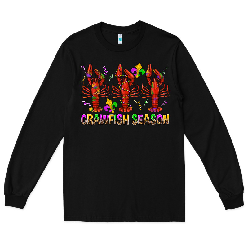 Crawfish Season Mardi Gras Long Sleeve Tee by BundleAndBundleShop | Teevron
