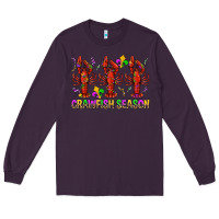 Plum Crawfish season mardi gras Long Sleeve Tee - BundleAndBundleShop