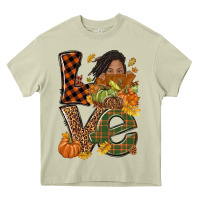 Mossy Love Fall with afro woman Heavy Core Tee - NancyCooperArtShop