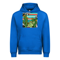 Cobalt cactus cowhide coaster Urban Hoodie - JahusDesignShop