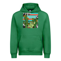 Emerald cactus cowhide coaster Urban Hoodie - JahusDesignShop