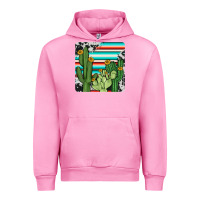 Fuchsia Pink cactus cowhide coaster Urban Hoodie - JahusDesignShop