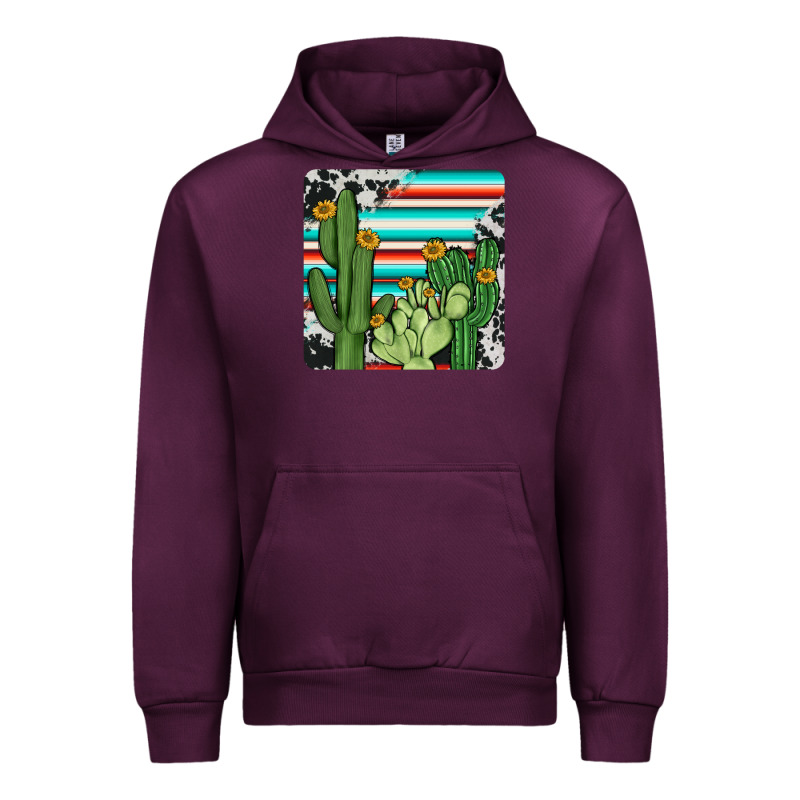 Cactus Cowhide Coaster Urban Hoodie by JahusDesignShop | Teevron