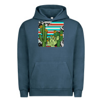 Pigment Midnight Navy cactus cowhide coaster Urban Hoodie - JahusDesignShop