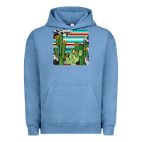 Pigment Pebble Blue cactus cowhide coaster Urban Hoodie - JahusDesignShop