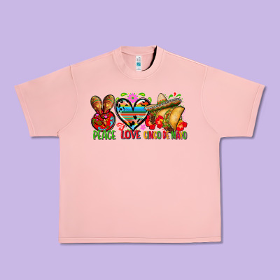Peace Love Cinco De Mayo Urban Heavy Tee Designed By Fadigitalartstudio