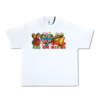 White Peace love cinco de mayo Urban Heavy Tee - FaDigitalArtStudio