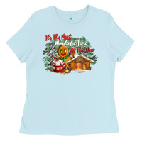 Baby Blue its the wonderful time of the year Ladies Tee - CowGirlArtShop