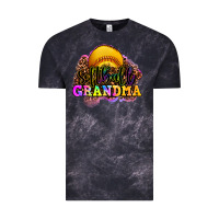Cloud Black softball grandma Vintage Tee - OliviaCreatesArt