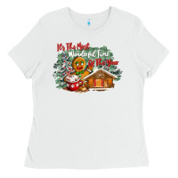 White its the wonderful time of the year Ladies Tee - CowGirlArtShop