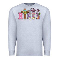 Heather Grey easter he ıs risen Premium Sweatshirt - AdoDesignShop