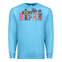 Ocean Blue easter he ıs risen Premium Sweatshirt - AdoDesignShop