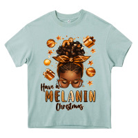 Arona have a melanin christmas afro messy bun Heavy Core Tee - texasbilliewilder