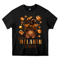 Black have a melanin christmas afro messy bun Heavy Core Tee - texasbilliewilder