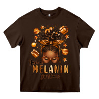 Chocolate Brown have a melanin christmas afro messy bun Heavy Core Tee - texasbilliewilder