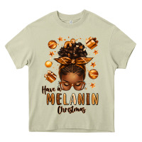 Mossy have a melanin christmas afro messy bun Heavy Core Tee - texasbilliewilder