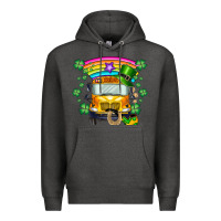 Charcoal Heather st. patricks day school bus Premium Hoodie - SublimationCraftShop