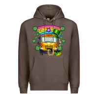 Coffee st. patricks day school bus Premium Hoodie - SublimationCraftShop
