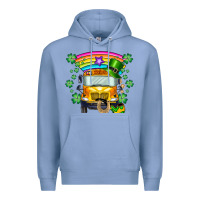 Colony Blue st. patricks day school bus Premium Hoodie - SublimationCraftShop