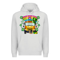 Dove Grey st. patricks day school bus Premium Hoodie - SublimationCraftShop