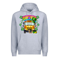 Heather Grey st. patricks day school bus Premium Hoodie - SublimationCraftShop