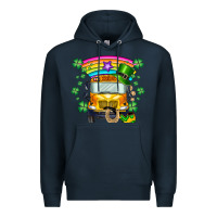 Navy st. patricks day school bus Premium Hoodie - SublimationCraftShop