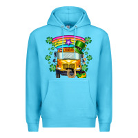 Ocean Blue st. patricks day school bus Premium Hoodie - SublimationCraftShop