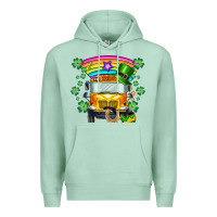 Seafoam st. patricks day school bus Premium Hoodie - SublimationCraftShop