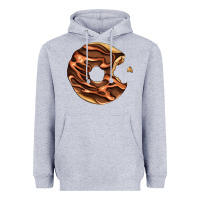Heather Grey chocolate donut Heavyweight Hoodie - AdoDesignShop